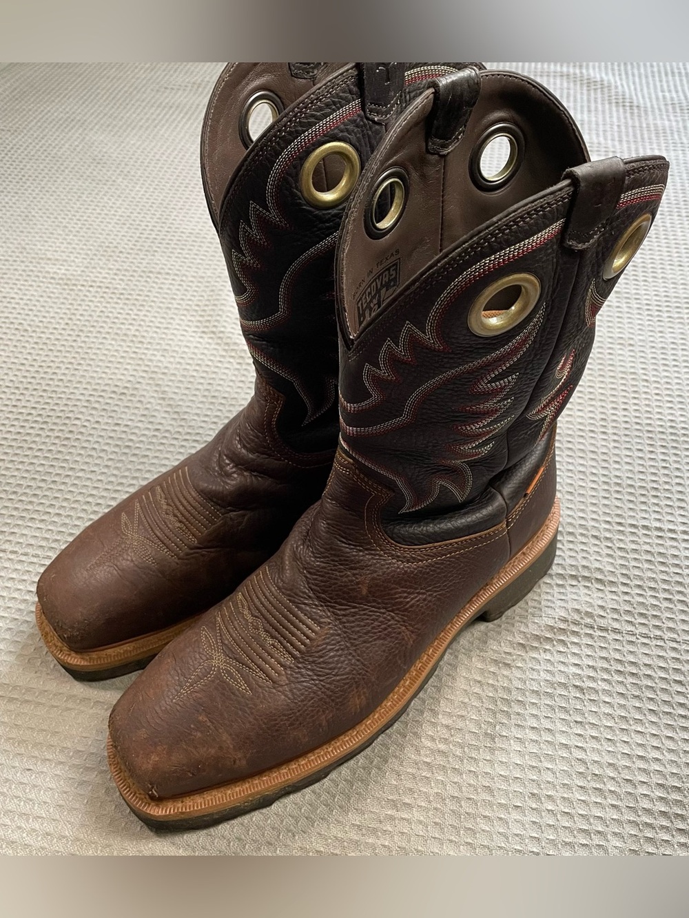 Tecovas LongHaul Composite Toe Leather Cowboy Work Boots Brown 13EE